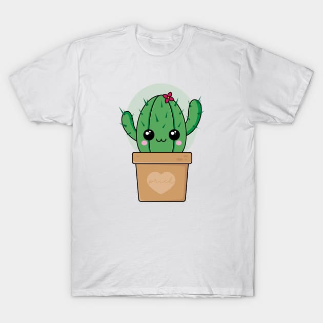 Kawaii Cactus T-Shirt by Sasyall